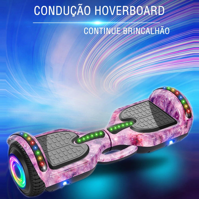 Hoverboard Overboard Infantil Skate Elétrico 6.5"  Led Bluetooth Bateria De Grande Capacidade Motor Brushless