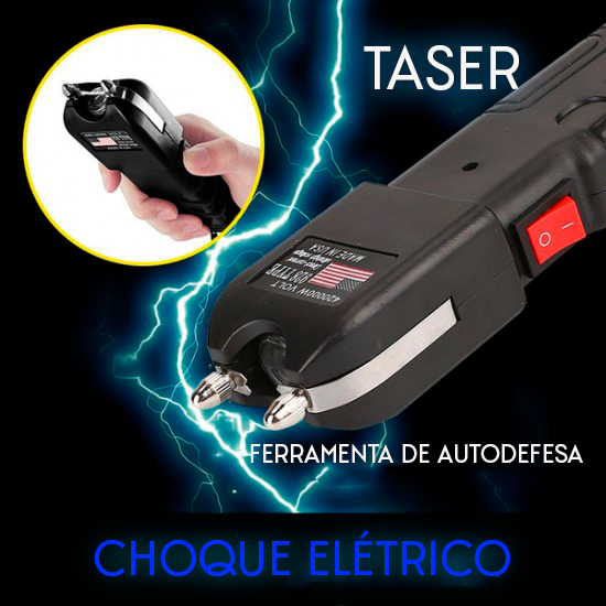 Taser Tático Militar Potente Lanterna Portátil 928 Choque, Original - LANTERNA PARA VIGILANTES HOMENS E MULHERES DIA A DIA