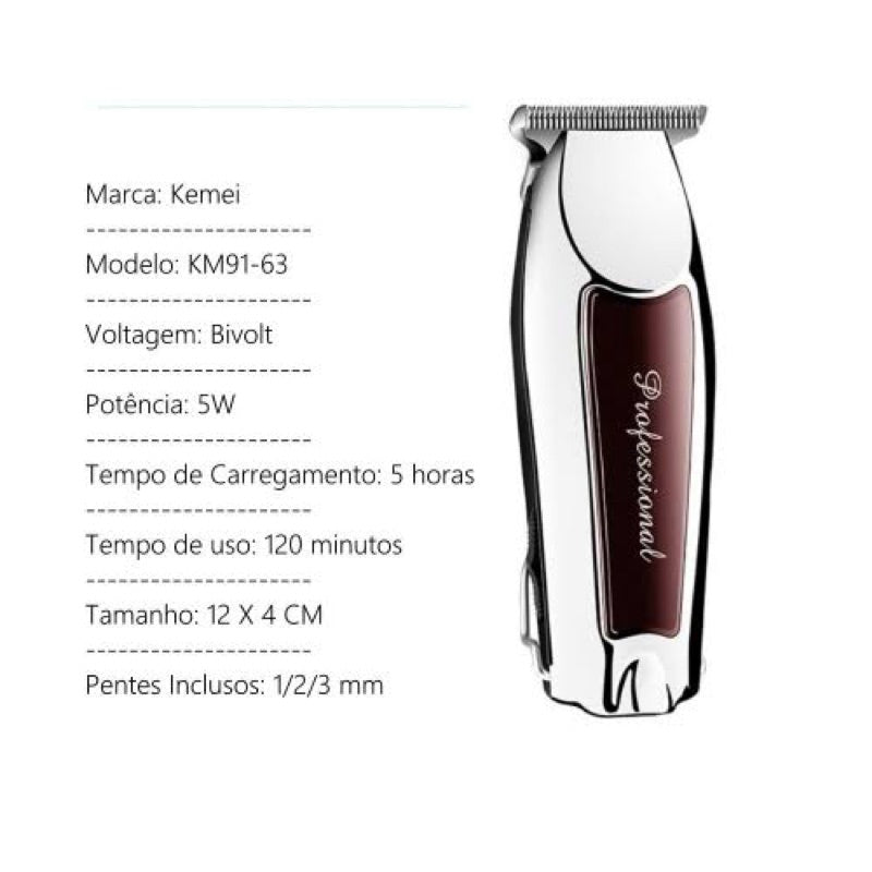 Máquina de cortar cabelo km-2660 e km-9163