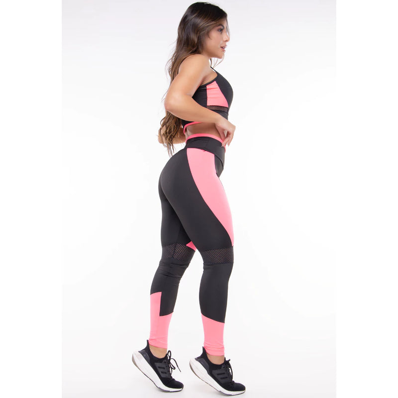 Conjunto Feminino Calça Legging e Top Roupa Fitness Leg Tope