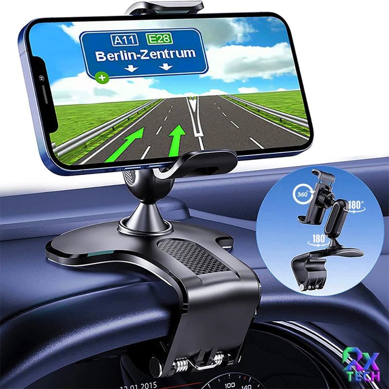 Gps Suporte Veicular Para Celular Carro Universal Com Fixação No Retrovisor Do Carro Rotação 360°