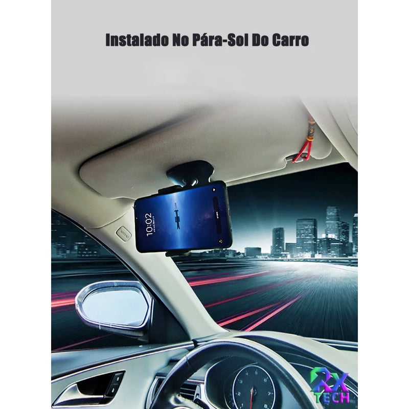 Gps Suporte Veicular Para Celular Carro Universal Com Fixação No Retrovisor Do Carro Rotação 360°