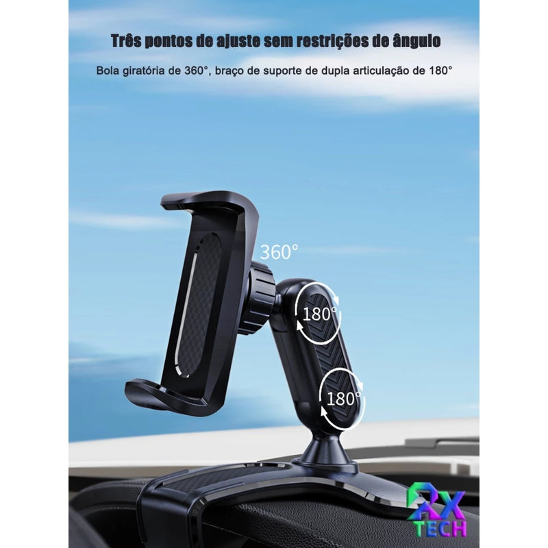 Gps Suporte Veicular Para Celular Carro Universal Com Fixação No Retrovisor Do Carro Rotação 360°