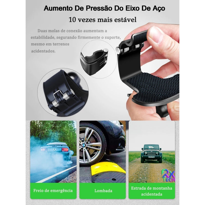 Gps Suporte Veicular Para Celular Carro Universal Com Fixação No Retrovisor Do Carro Rotação 360°