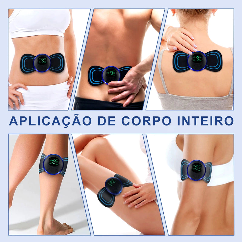 Kit Tapete E Mini Massageador Elétrico Dor Pés E Musculares