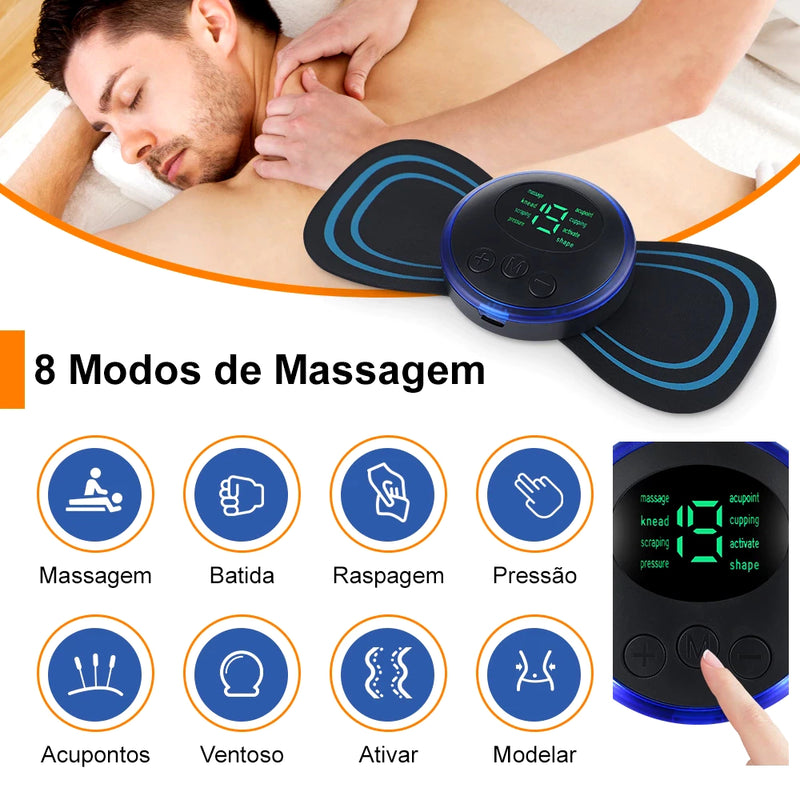 Kit Tapete E Mini Massageador Elétrico Dor Pés E Musculares