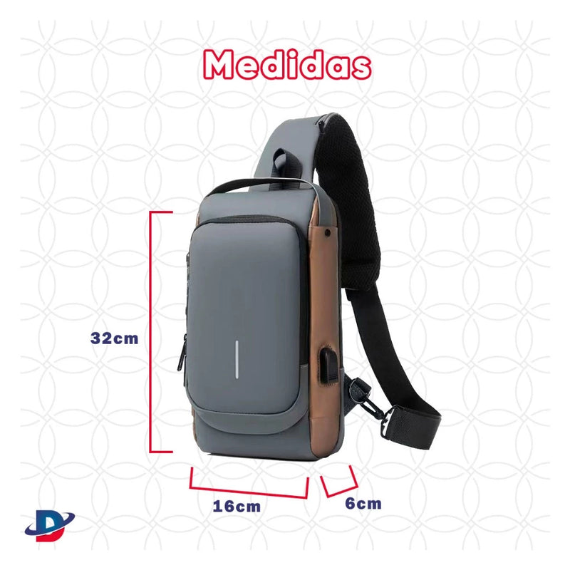 Pochete Masculina bag transversal shoulder bolsa unisex academia passeio com senha