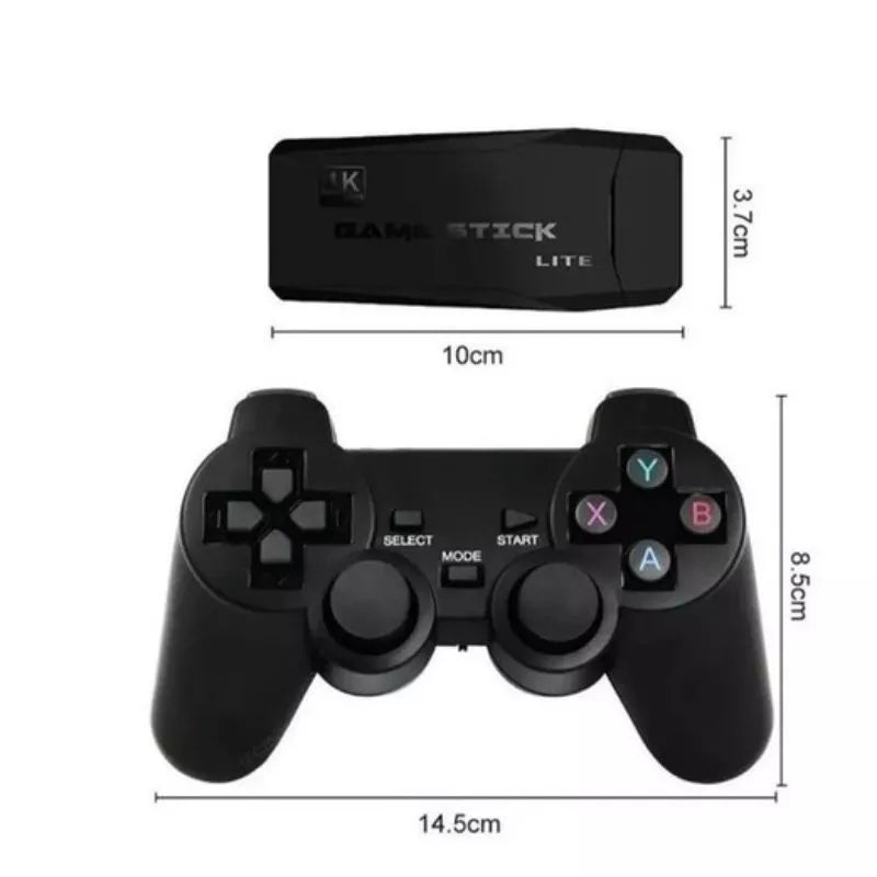 Video game Stick 4K Com 15000 Jogos 64gb 2 Controles Sem Fio Console Portatil Jogos Retro Video Game