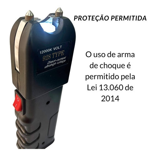 Taser Tático Militar Potente Lanterna Portátil 928 Choque, Original - LANTERNA PARA VIGILANTES HOMENS E MULHERES DIA A DIA