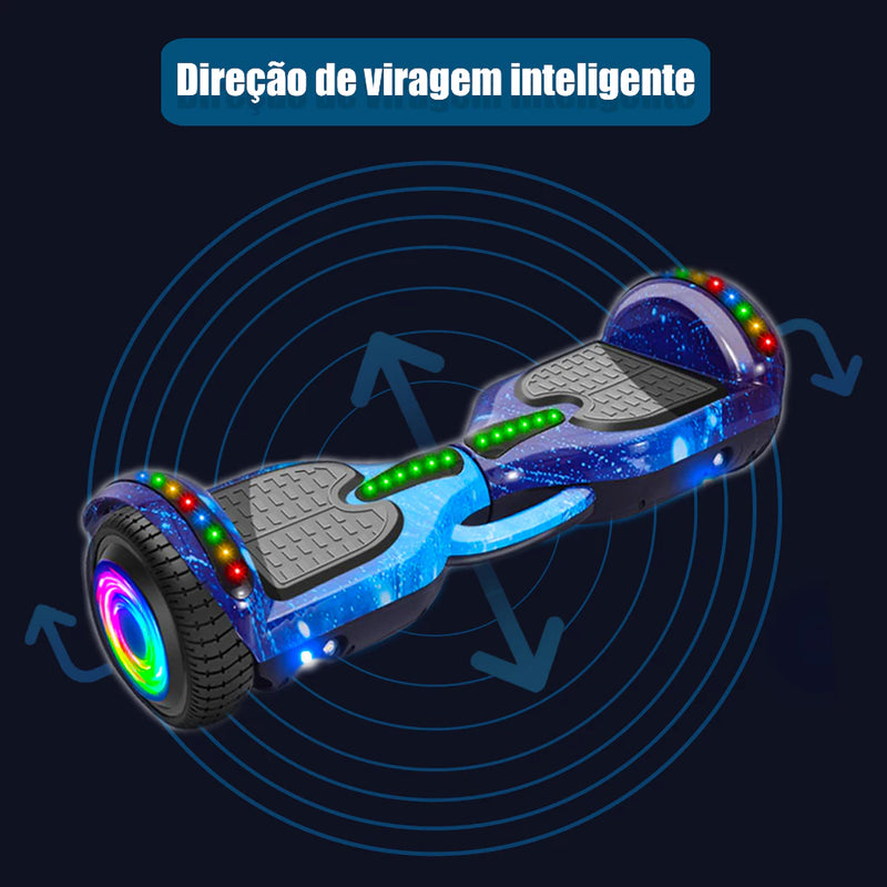 Hoverboard Overboard Infantil Skate Elétrico 6.5"  Led Bluetooth Bateria De Grande Capacidade Motor Brushless