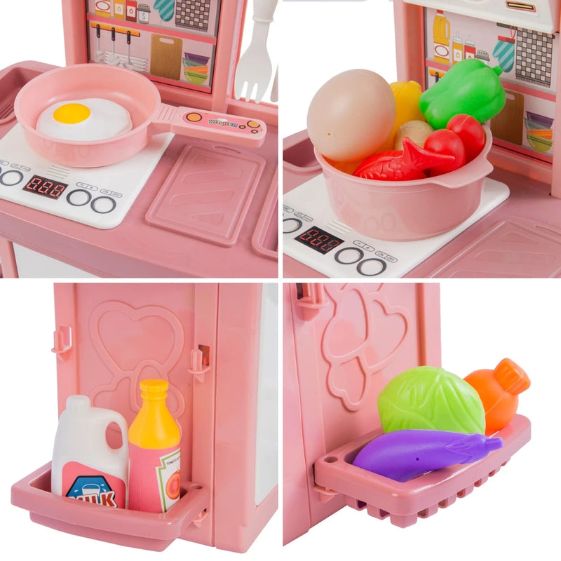 Kit Cozinha De Brinquedo Infantil Completa Solta Água E Som